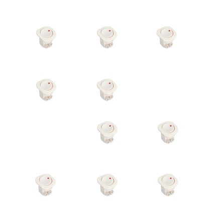 Emuca Set of 10 flush-mount switches D21x21, Plastic, Grey