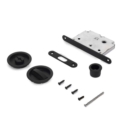 Kit de cerradura con condena para puerta corredera, Acero