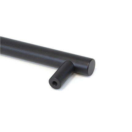 Tirador para puertas correderas colgadas de madera Pasadena, Longitud 240 mm, Intereje 180 mm, Acero, Negro