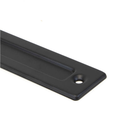 Tirador para puertas correderas colgadas de madera Pasadena, Longitud 240 mm, Intereje 180 mm, Acero, Negro