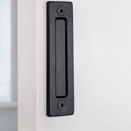 Tirador para puertas correderas colgadas de madera Pasadena, Longitud 240 mm, Intereje 180 mm, Acero, Negro