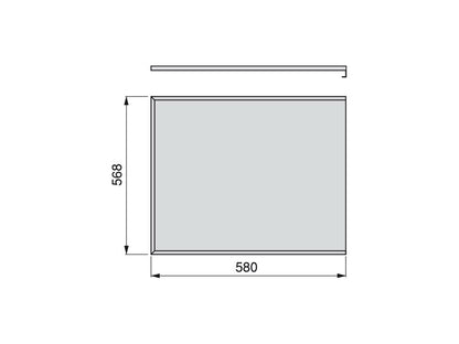 Emuca Kitchen furniture bottom protector, 16mm board, Plastic and natural aluminium