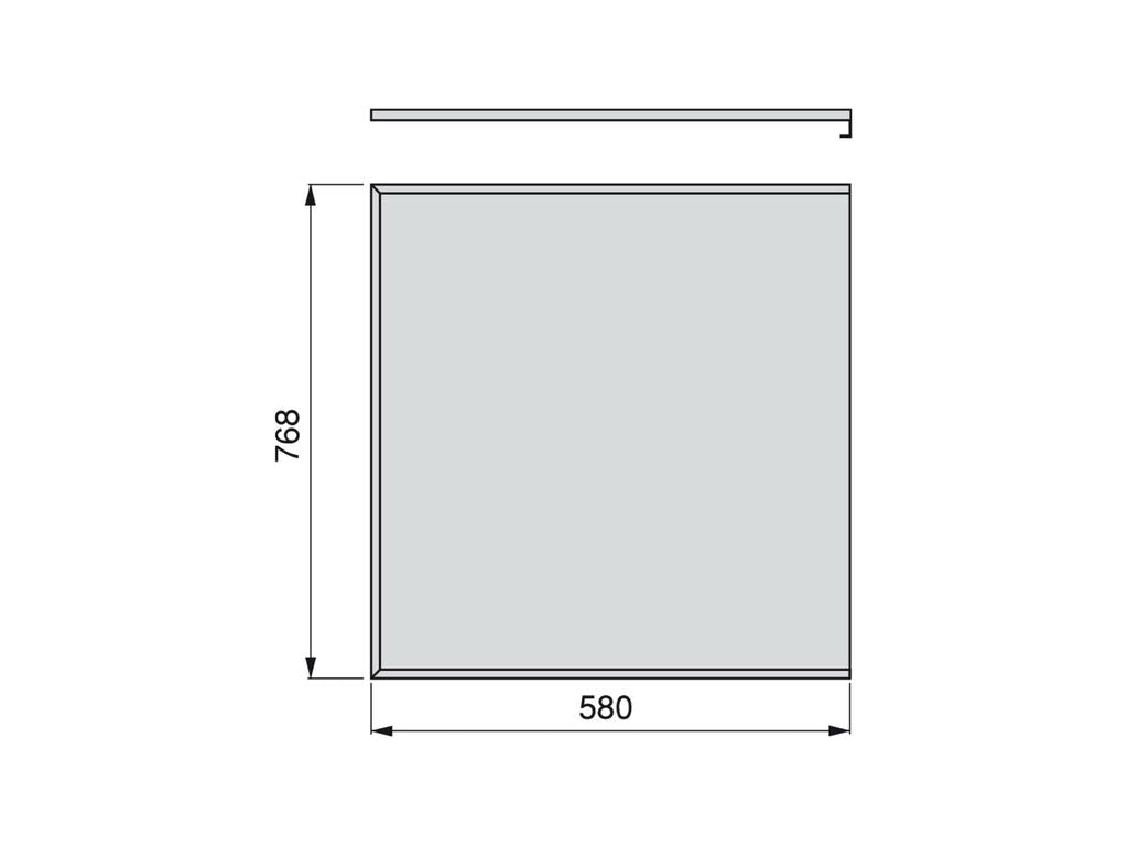 Emuca Kitchen furniture bottom protector, 16mm board, Plastic and natural aluminium