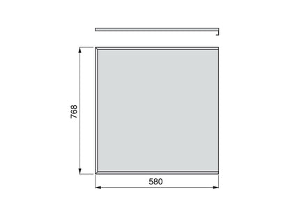 Emuca Kitchen furniture bottom protector, 16mm board, Plastic and natural aluminium