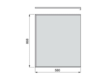 Emuca Kitchen furniture bottom protector, 16mm board, Plastic and natural aluminium