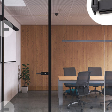 Bisagra para puerta de cristal, bisagra horizontal con pala de 34/40mm, para puerta de 8-12mm