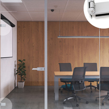 Bisagra para puerta de cristal, bisagra horizontal con pala de 34/40mm, para puerta de 8-12mm