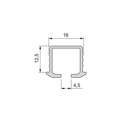 Kit de herrajes para armario 2 puertas correderas y cierre suave Flow2 con carriles encastrados 2.35m, tableros no incluidos