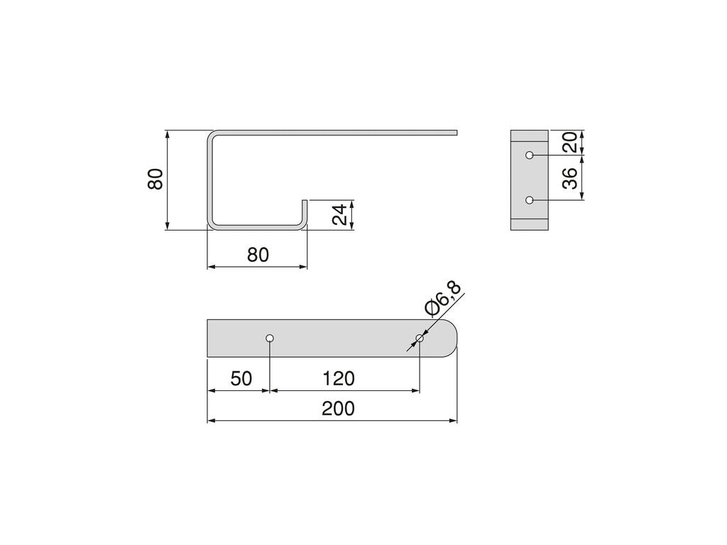 Juego de soportes para estante de madera Shelf con colgador integrado, Acero