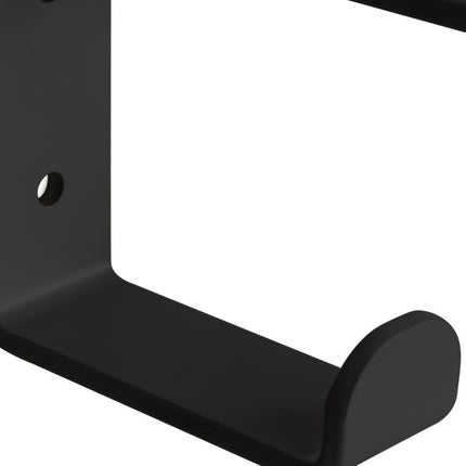 Juego de soportes para estante de madera Shelf con colgador integrado, Acero