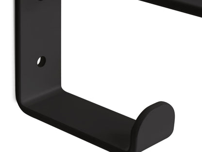 Juego de soportes para estante de madera Shelf con colgador integrado, Acero