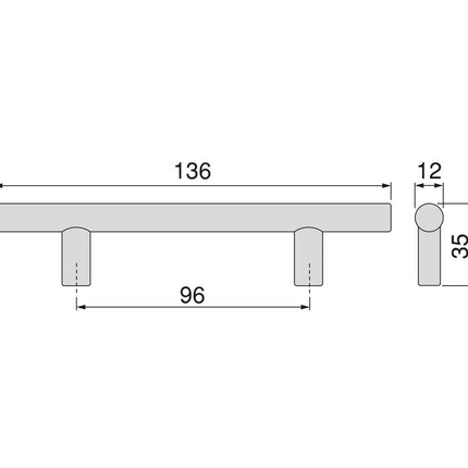 Emuca Lote de 10 tiradores para mueble Orlando, Acero, Níquel/Negro