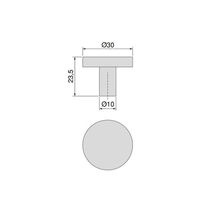 Lote de 10 pomos para mueble Uppsala, diámetro 30mm