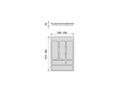 Emuca Optima cutlery holder for adaptable universal drawer