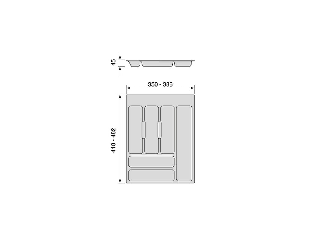 Emuca Optima cutlery holder for adaptable universal drawer