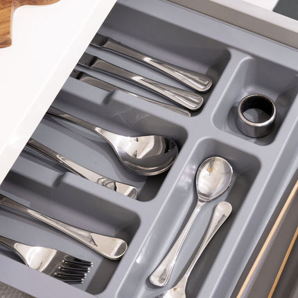 Outlet - x10 Cubertero Optima para cajón Universal, módulo 500mm, Plástico, Gris