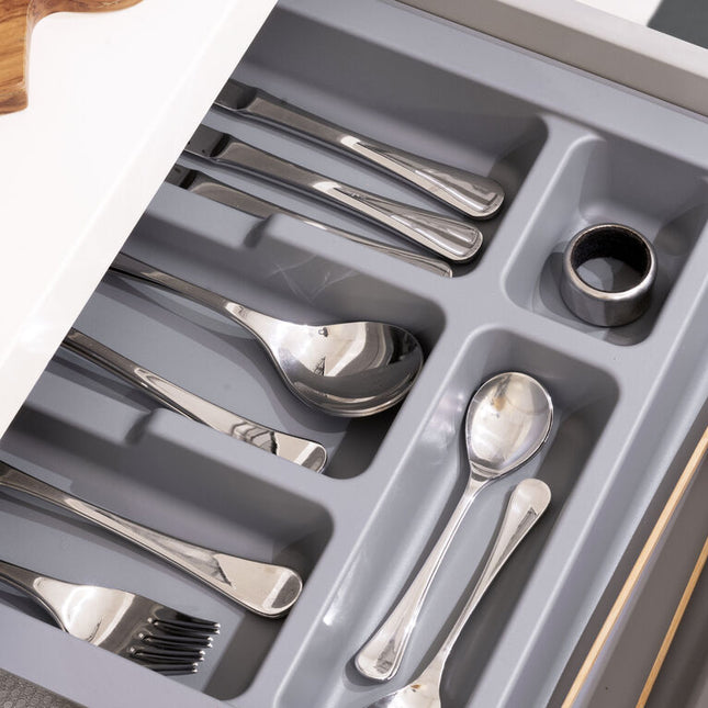 Outlet - x10 Optima cutlery holder for Universal drawer, 500mm module, Plastic, Gray