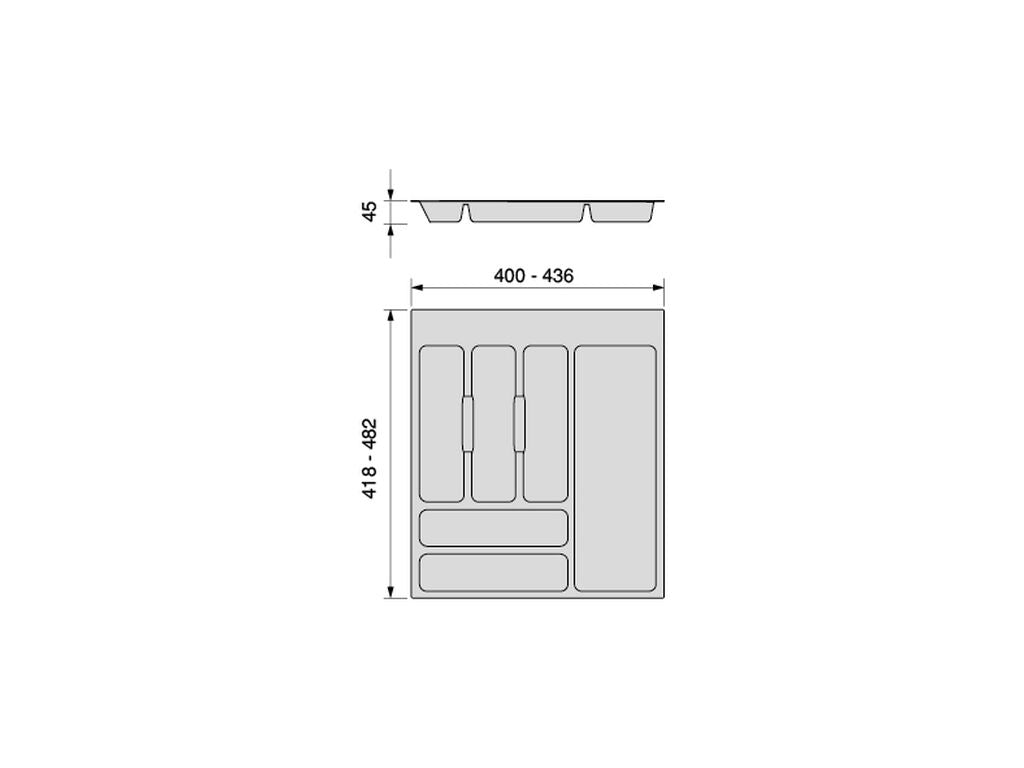 Emuca Optima cutlery holder for adaptable universal drawer