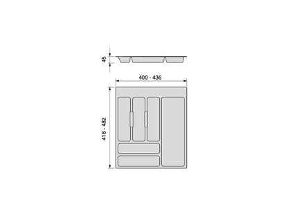 Emuca Optima cutlery holder for adaptable universal drawer