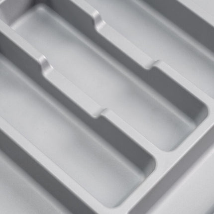 Outlet - x10 Cubertero Optima para cajón Universal, módulo 500mm, Plástico, Gris