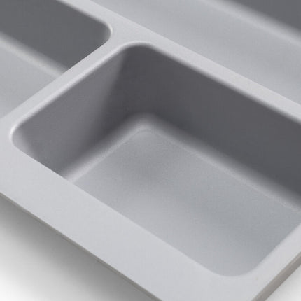 Outlet - x10 Cubertero Optima para cajón Universal, módulo 500mm, Plástico, Gris