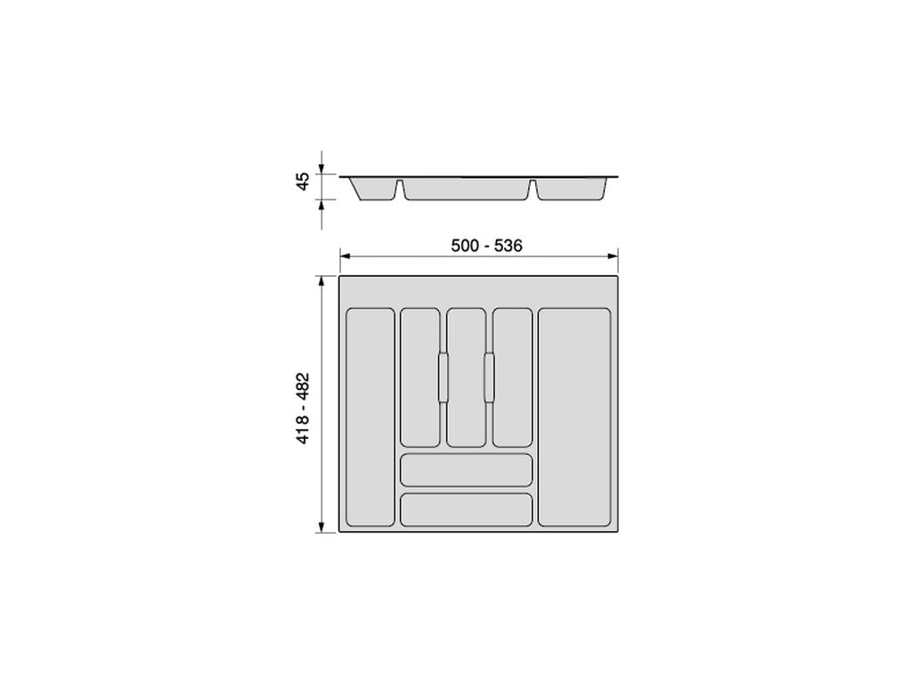 Emuca Optima cutlery holder for adaptable universal drawer