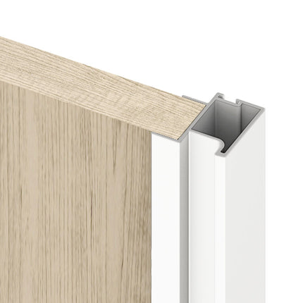 Sistema corredero para armario de 2 puertas con rodadura inferior Placard 74 con tirador Sharp y cierre suave