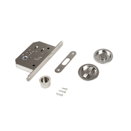 Kit de cerradura con condena para puerta corredera, Acero