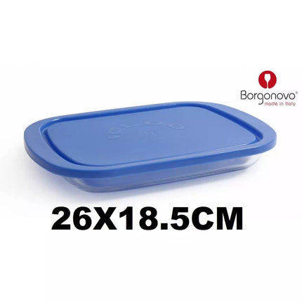 LANCHEIRA IGLOO + TAMPA PLANA RETANGULAR 26X18,5CM AZUL