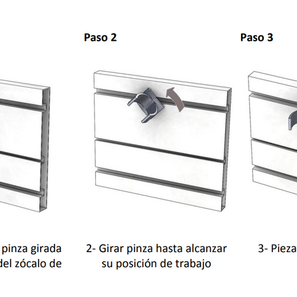 Pinzas para patas, clips de fijacion de rodapies ganchos para zócalos