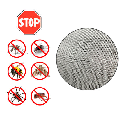 Tela Mosquitera Aluminio 18x14 Ancho 150 cm. Rollo 30 Metros. Malla Mosquitera Aluminio Anti Mosquitos, Antimoscas, · Vista 2