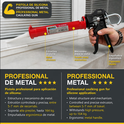 Pistola Silicona Profesional Roja / Negra Profesional · Vista 4
