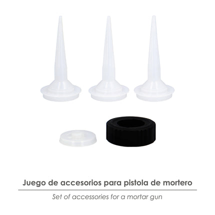 Set Accesorios para Pistola Aluminio / Acero Aplicar Mortero 660 CC. 02210502 · Vista 3
