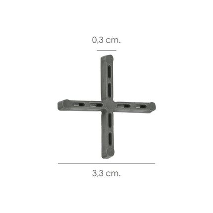 Crucetas Wolfpack Cruz 3 mm (Bolsa 250 Piezas) · Vista 2