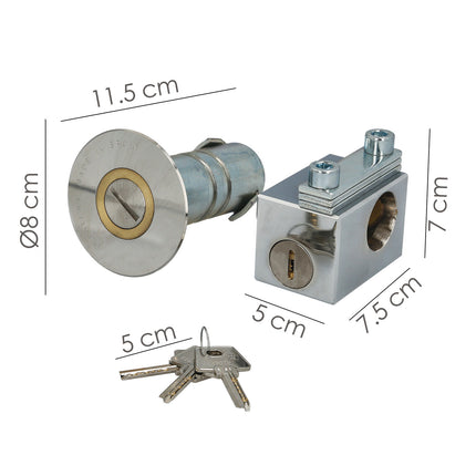 Candado Empotrar Llave Plana C-1 Hembra · Vista 3