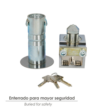 Candado Empotrar Llave Plana C-2 Macho · Vista 3