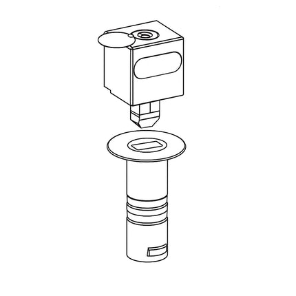 Candado Empotrar Llave Plana C-2 Macho · Vista 4