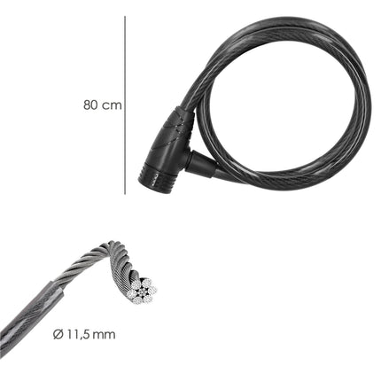 Cable Bicicleta Con Llave 12 mm. x 80 cm. · Vista 2