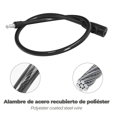 Cable Bicicleta Con Llave 12 mm. x 80 cm. · Vista 3