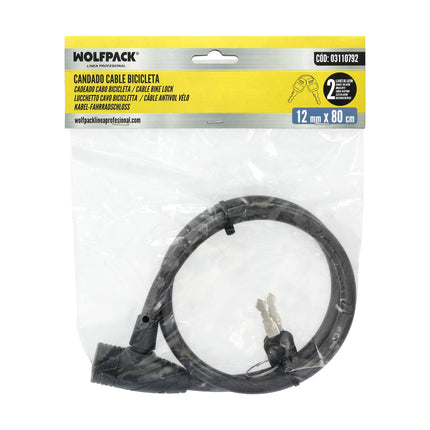 Cable Bicicleta Con Llave 12 mm. x 80 cm. · Vista 5