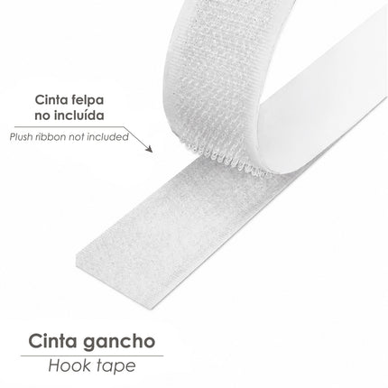 Cinta Velcro Gancho Con Adhesivo Blanco Rollo 25 metros · Vista 4