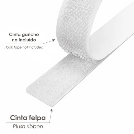 Cinta Velcro Felpa Con Adhesivo Blanco Rollo 25 metros · Vista 4