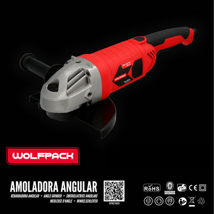 Amoladora Angular 2.400 Watt. Disco Ø 230 mm. 6.500 R.P.M. Mango 3 Posiciones Eje M14 Protector Disco Ajustable, Anti arranque · Vista 9