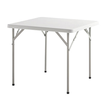 Mesa Plegable Cuadrada HDPE Multifuncional, Portátil, Resistente,Multiusos 86x86x74 cm. Color Blanco · Vista 1