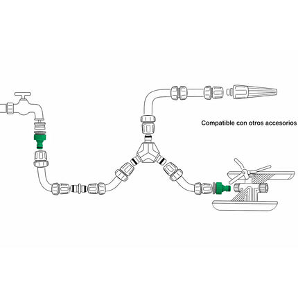 Adaptador Manguera Plástico 3/4-1/2" Hemba Blister · Vista 4