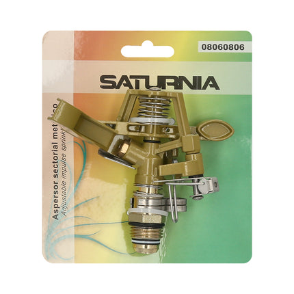 Aspersor Riego Regulable Metálico Sectorial Toma 1/2" Fabricado En Zinc, Riego De Jardines / Cesped · Vista 5