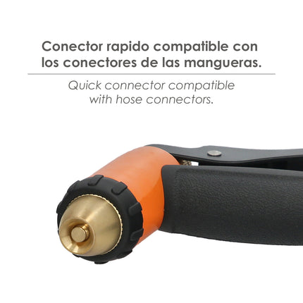 Pistola Riego Manguera Metal Soft-Touch Regulable · Vista 4