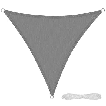 Toldo Vela Sombra Jardin Triangular 3,6x3,6x3,6 metros Gris · Vista 1