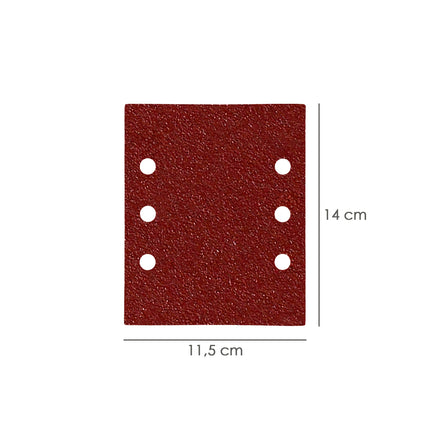 Lija Recambio Con Velcro 114x140 mm. Con Agujeros Grano 120 (10 Piezas) · Vista 2