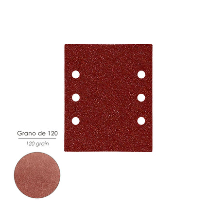 Lija Recambio Con Velcro 114x140 mm. Con Agujeros Grano 120 (10 Piezas) · Vista 3